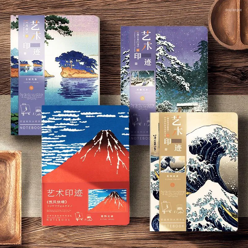 Japanse esthetische notebook beroemd schilderij door Hokusai Journals Blank Inside Diary Student School Supplies