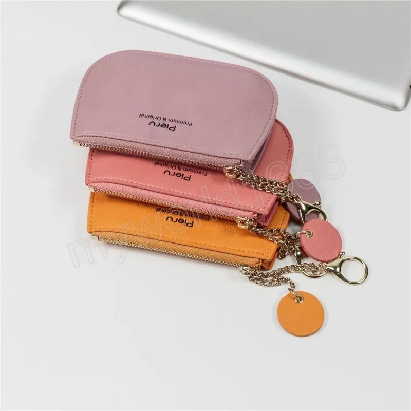 다목적 얇은 동전 지갑 껍질 모양의 여성 지갑 펜던트 키 체인 지퍼 카드 홀더 여성 가방 설계 핸드백