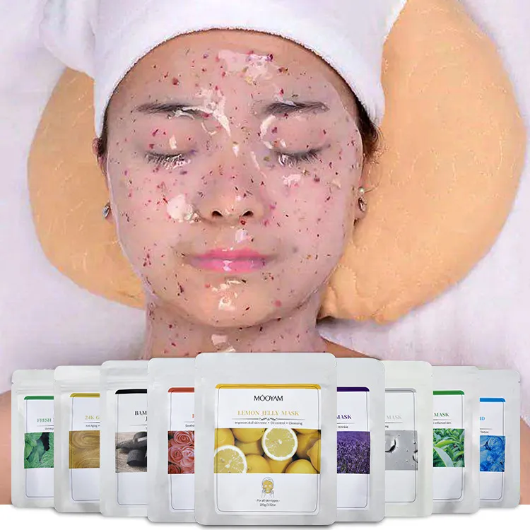 100g Natural Soft Jelly Face Mask Powder Series Rose Whitening Aloe Vera DIY Rubber SPA Jelly ansiktshudvårdsmask