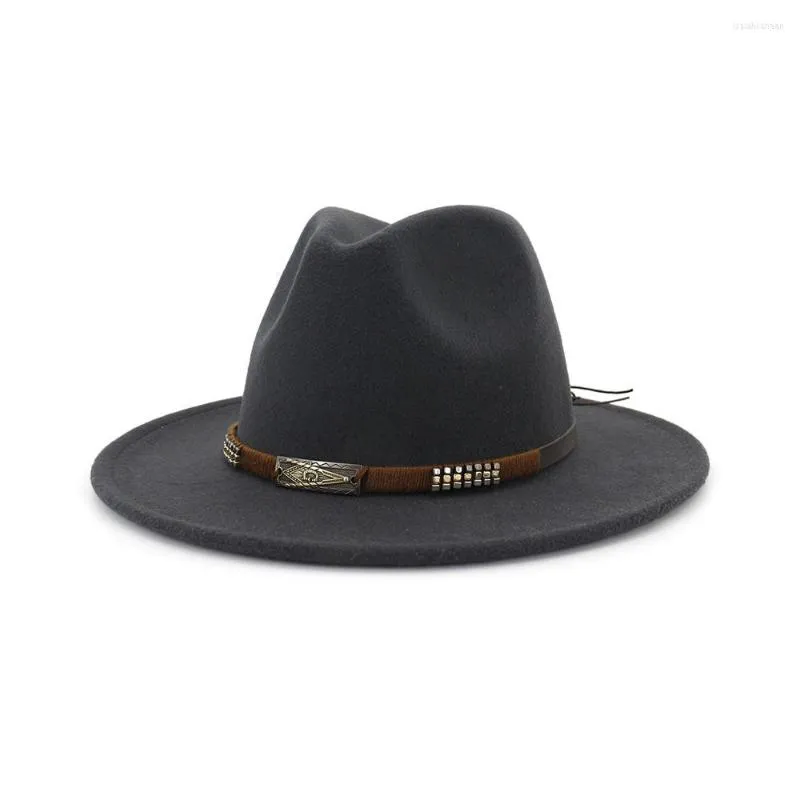 Berets 2022 Женщины мужчины шерстяная полиэфирная шляпа Fedora Fed Werend Brim Lady Jazz Godfather Cap