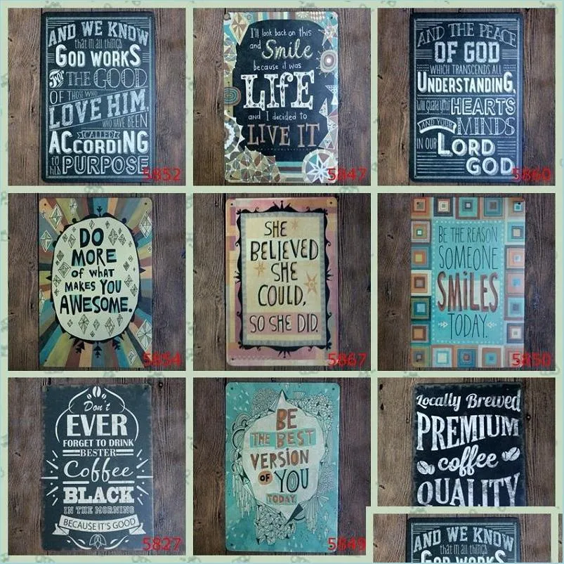 Outras artes e artesanato Poesia inglesa Placa vintage LINHAS CLÁSSICAS POSTERS FAMÍLIA AMOR 20X30CM PINTURAS DE FERRO DE TINHA PARA BOLARO BO DHWMB