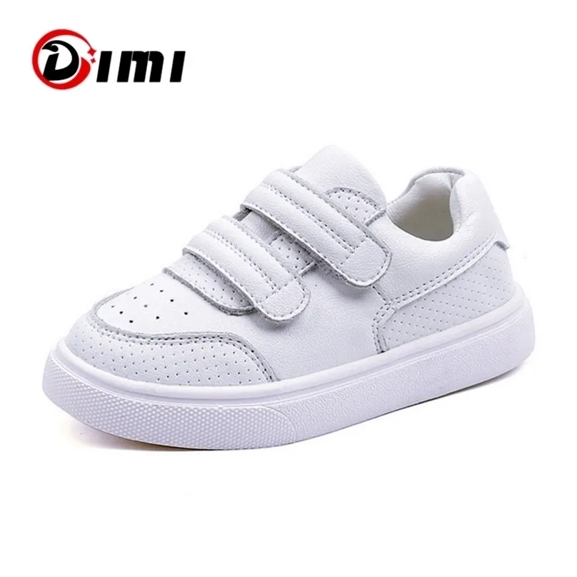 Sneakers DIMI Genuine Leather Children Shoes Breathable Soft Comfortable Boy Girl Sneaker Fashion Non-Slip Rubber Casual Flat Kids 221107