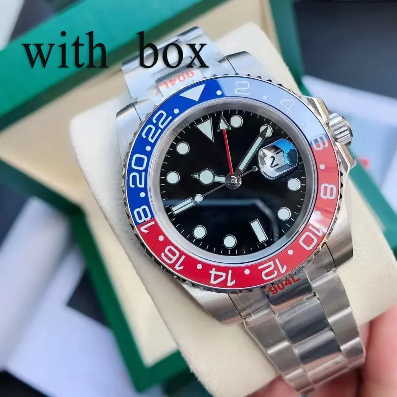 Herren Watch Designer Uhren Bewegung Luxus automatische Uhren Keramikringgröße 41 mm Doppelzeit Zone Saphirglas wasserdichtes leuchtendes Zifferblatt Reloj Hombre Orologio