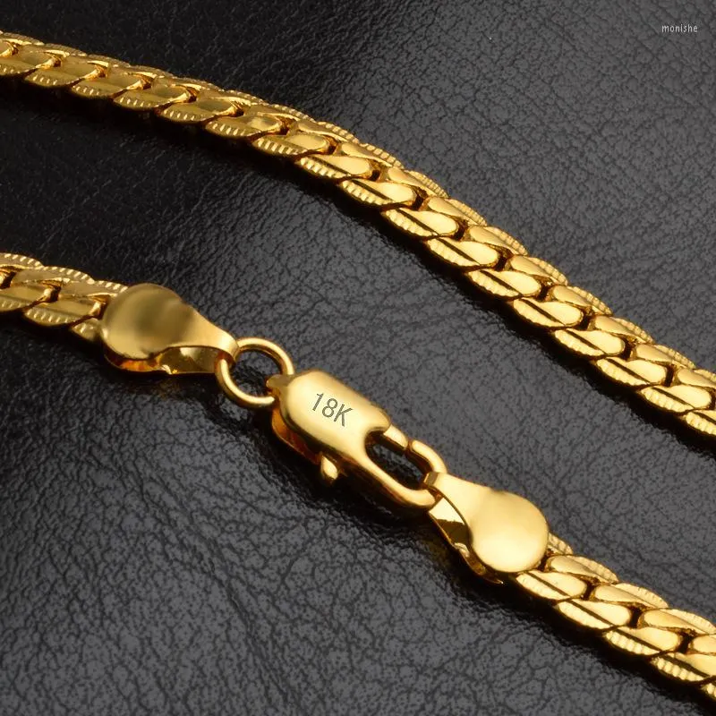 Łańcuchy 5 mm Miami Cuban Link Naszyjniki dla kobiet 16-24 cale złoty kolor Choker Naszyjnik Modna biżuteria Prezent