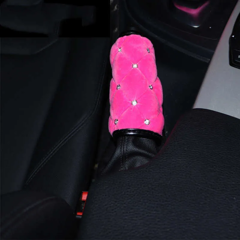 Accessoires d'intérieur de voiture rose vif pour femme, housse de