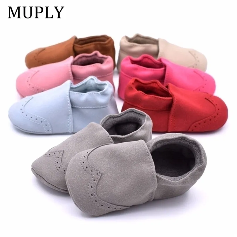 First Walkers Nubuck Leather Baby Shoes Infant Toddler Girl Boy Soft Sole Walker Moccasins عالي الجودة أطفال لـ 018m 221107