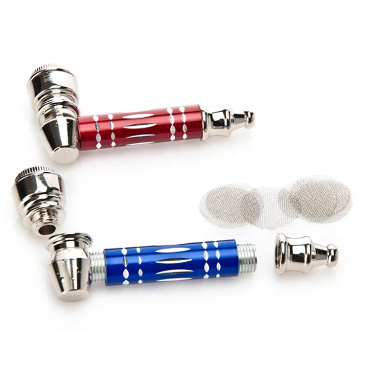 Portable Metal Filter Smoking Tobacco Pipe Mini Cigarette Stainless Steel Smoke Pipes Smokes Stocks Smoking Accessory