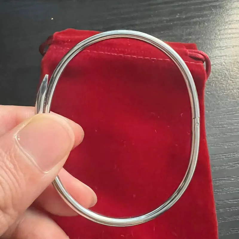 Дизайнерский 3 -миллиметровый браслетный браслет тонкие ногтевые браслеты для женщин Мужские мужски Кубическая циркония