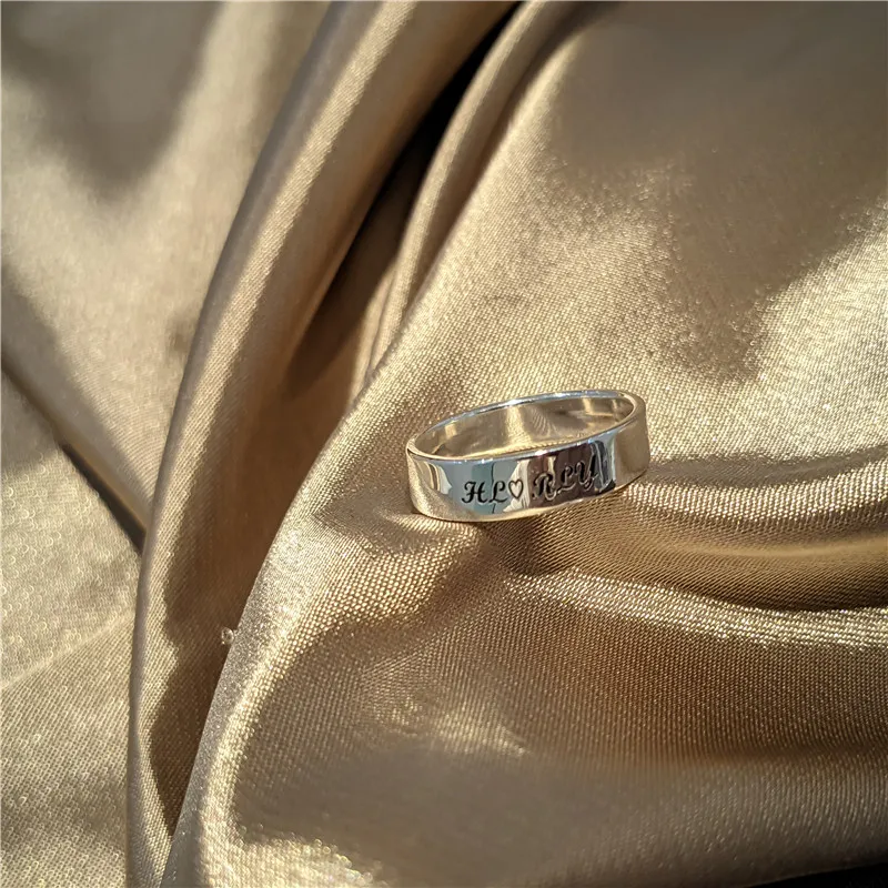 Party Gunst Designer S925 Sterling Silver Ring Gesloten Optioneel eenvoudig geschenk kan worden aangepast