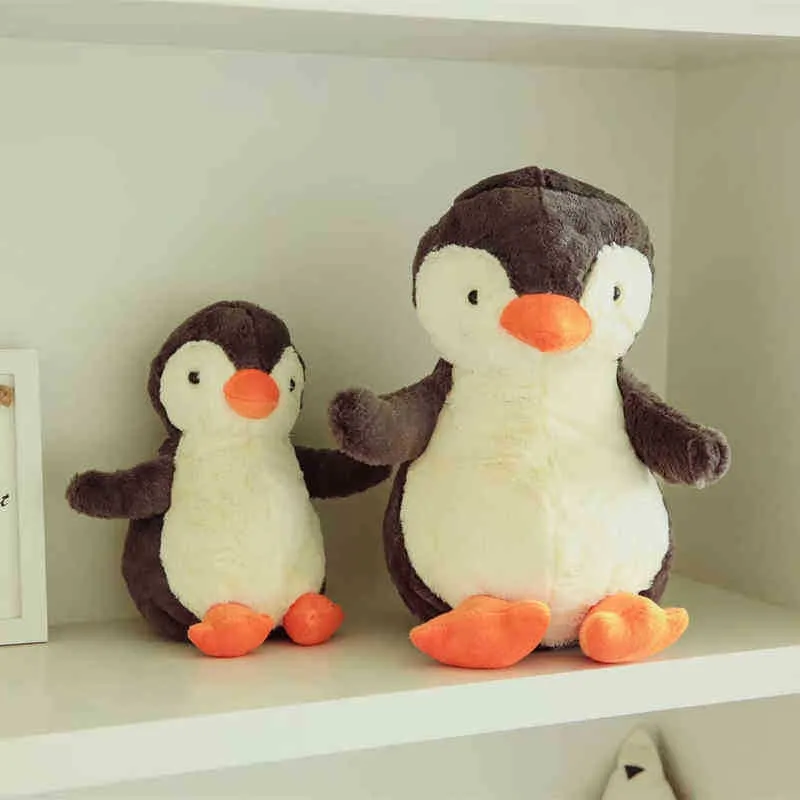 2232 cm kreskówka urocze nadziewane małe zwierzęta pingwin kaczka słonia świnie lalki pluszowe lalki dla dzieci sussen zabawki dla dzieci prezent J220729