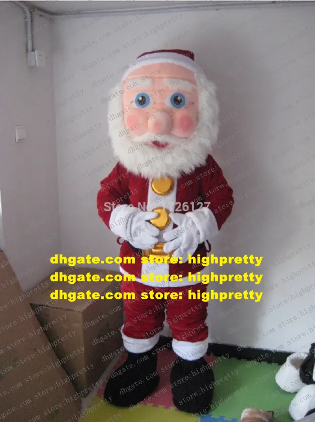 Mascot Costume Father Christmas Santa Claus Clause Kriss Kringle Adult Cartoon Character Holiday Gifts Art Festival zz7816