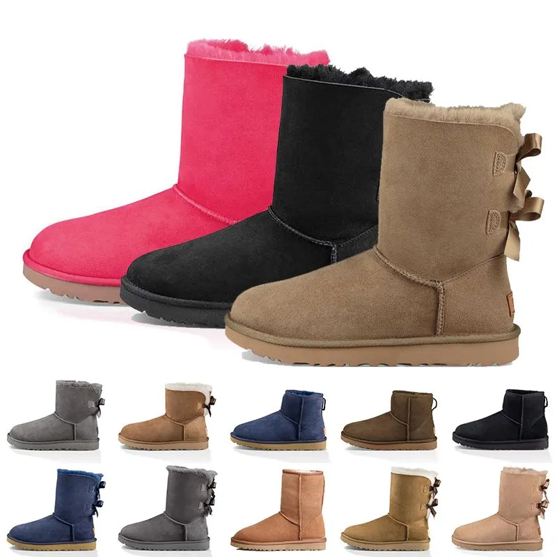 Australi￫rs Dames Girls Designer Boots Schoenen Winter Snow Boot Pink Black Chestnut Gray Pink Fur Lederen Platform Bootjes Top Fashion Luxury Flat Trainers