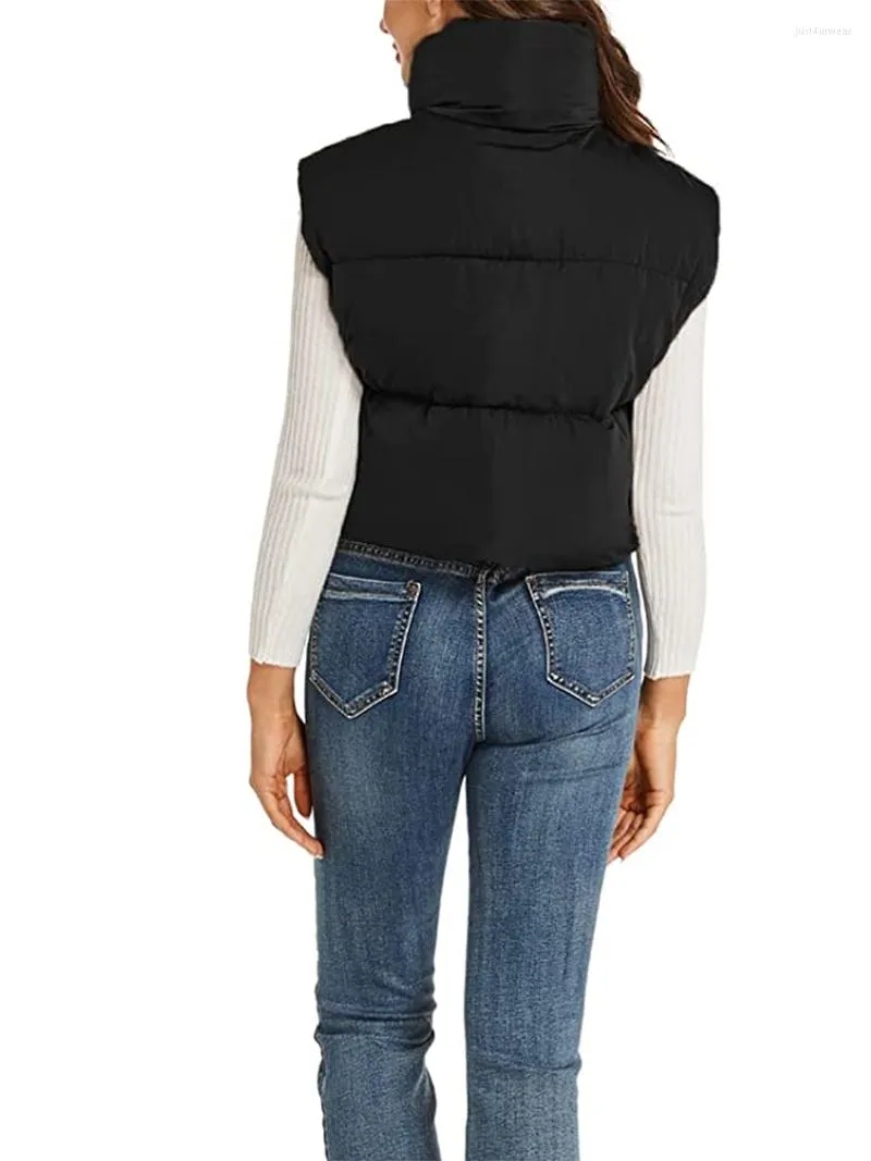 Women Crop Puffer Vest Sleeveless Lightweight Quilted Down Jacket Coat Zip Up Padded Gilet Winter Warm Outerwear From 15 57 DHgate
