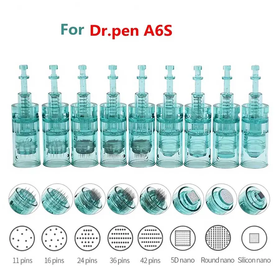 Dr. Pen Ultima A6S Derma Pen Needle Cartridges Bayonet Replacement Head Micro-needling 11/16/36/42 pin Nano