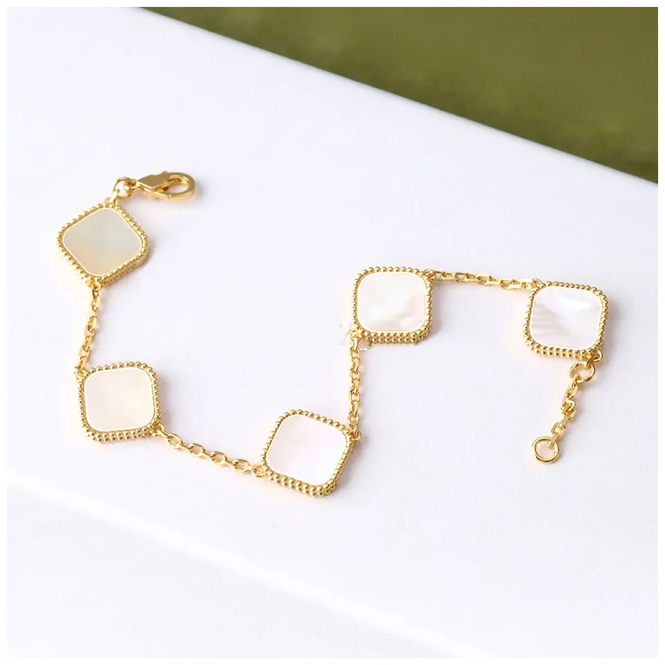 السيدات سيلفر سيلوفر برسيم البرسيم سلسلة السوار ربط Braclets امرأة شركاء Barkles Barkles Gold Braclet for Women Pulsera Oro Hombre