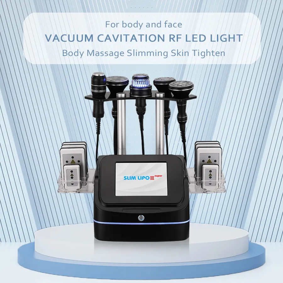 Portable Ultrasonic Cavitation RF Vacuum Slimming Machine Body Liposuction Fat Loss Skin Tightening