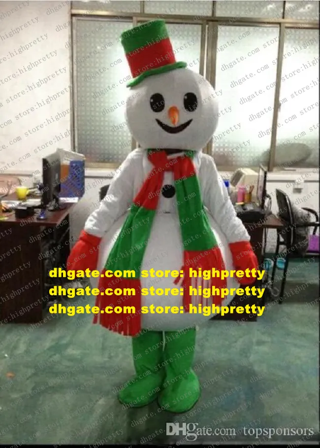 Christmas Frosty Snowman Snow Man Mascot Kostuum volwassen stripfiguur Outfit Familie Geschenken Kinderprogramma ZZ7985