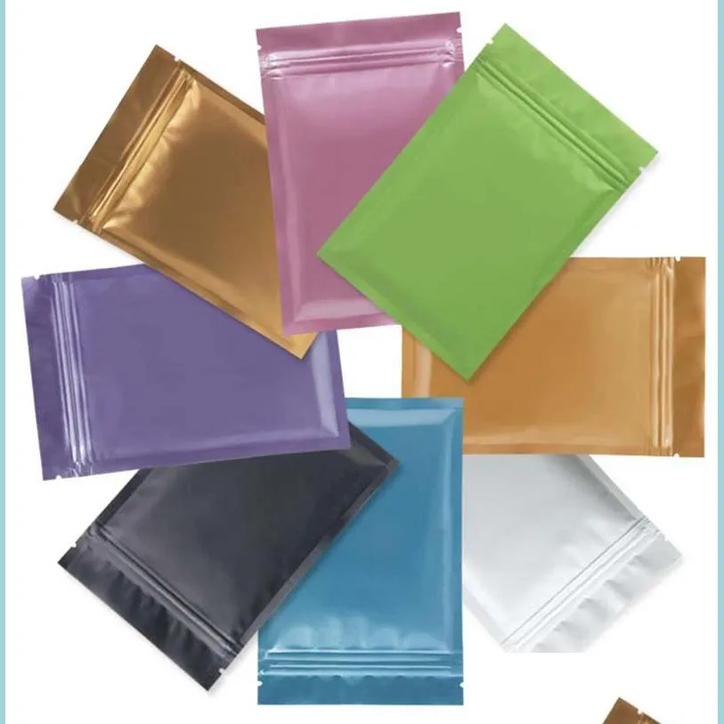 Worki do pakowania 100 szt./Partia plastikowa aluminiowa folia pakiet torba kolorowa opakowanie samozwańczy herbata żywność przekąskowa do przechowywania dostawa biuro dhoi5