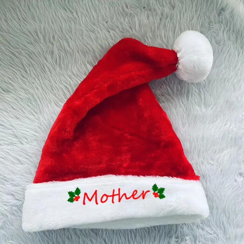 Christmas Xmas Soft Hat Santa Claus Red Short Plush Noel Hat Merry Christma Decor Gift Happy New Year Traditional Cap for Party Costume Holiday