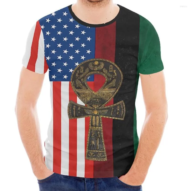 Męskie koszule okrągłe szyję krótkie rękawowe bluza 2022 Summer Large Men Men T-shirt