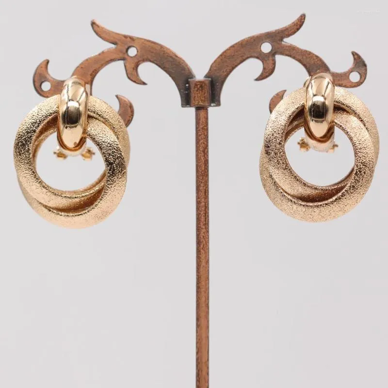 Boucles d'Oreille Créoles Luxe Pour Femme Gold Filled Rond Boucles d'oreilles Cercle Tendance Mariage Accessoires Cadeau