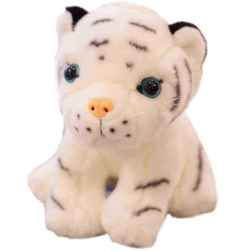 1pc 202530cm da vida real bonecas de tigres de pelúcia preenchida simulação sentada no brinquedo de pelúcia de tigre branco para ldren home decor ldren presente j220729