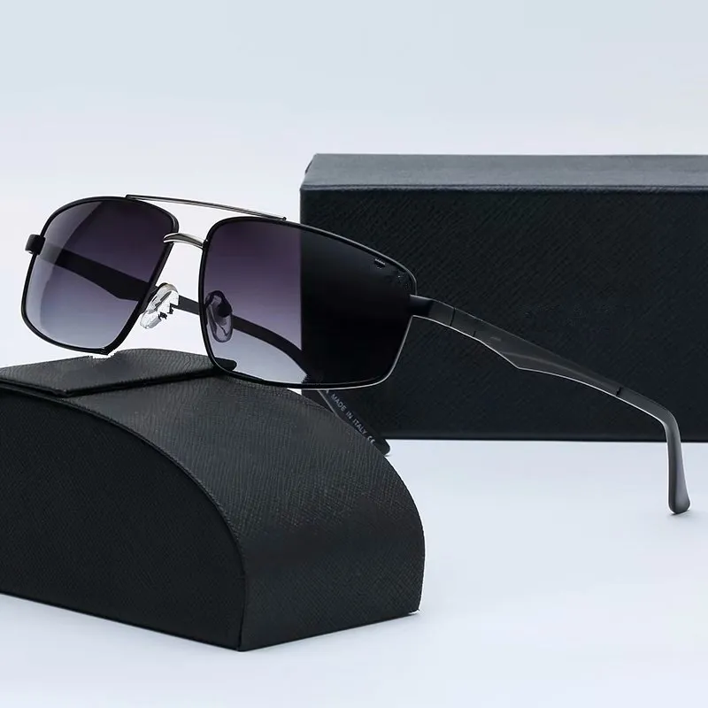 남성을위한 고급 타원 선글라스 디자이너 여름 음영 편광 안경 검은 빈티지 대형 태양 안경 남성 선글라스 상자