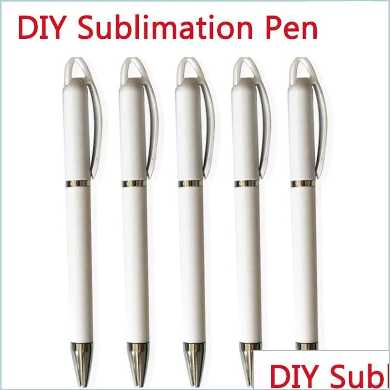 Wholesale Ballpoint Pens Sublimation Blank Ballpoint Pen White Diy  Advertising Business Heat Transfer Printing Gel Drop Delivery Office School  Dho35 From Nerdsropebags500mg, $0.99