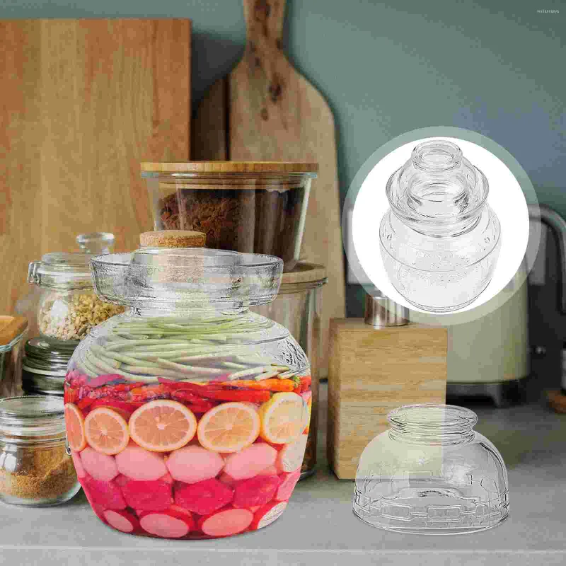 Storage Bottles Jar Pickle Glass Fermentation Fermenting Crock Container Kitchen Pickles Pot Can Kimchi Korean Sealed Masonfood Lid