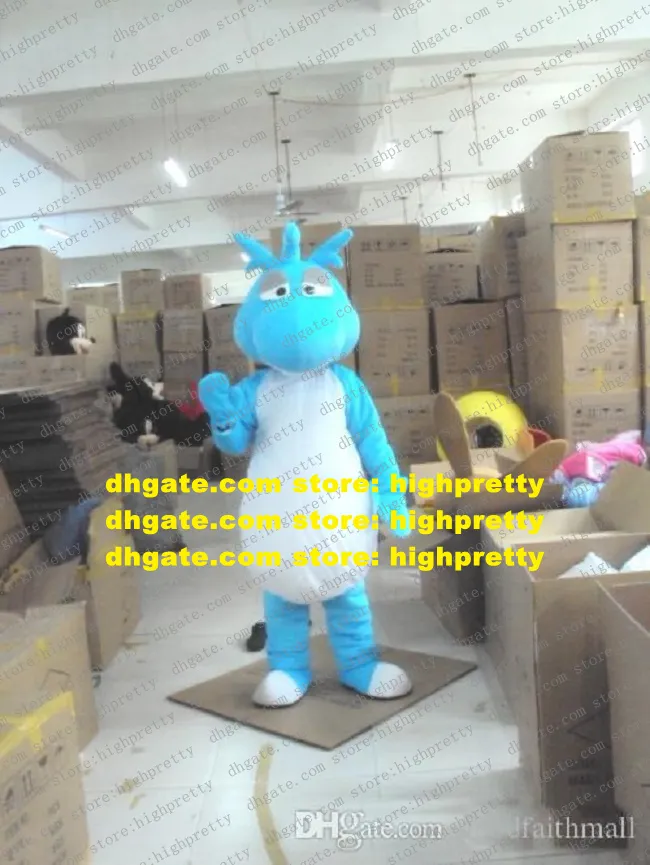 Blue Dinosaur Dragon Dino Mascot Kostuum volwassen stripfiguur Outfitpak Do The Honours Wedding Ceremony ZZ7916