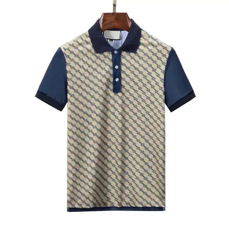 Nowe męskie stylistyczne koszulki polo Luxuryt Włochy męskie markowe ubrania z krótkim rękawem moda letnia koszulka w rozmiarze azjatyckim M-3XL