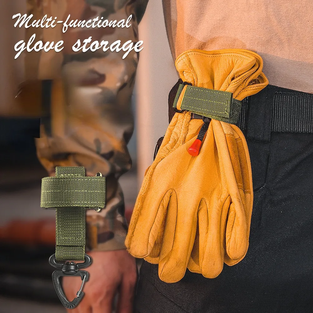 Outdoor Gadgets Glove Hanger Rope Storage Army Fan Tactical Nylon Mountaineering Buckle Multi-purpose Glove Storage Tie