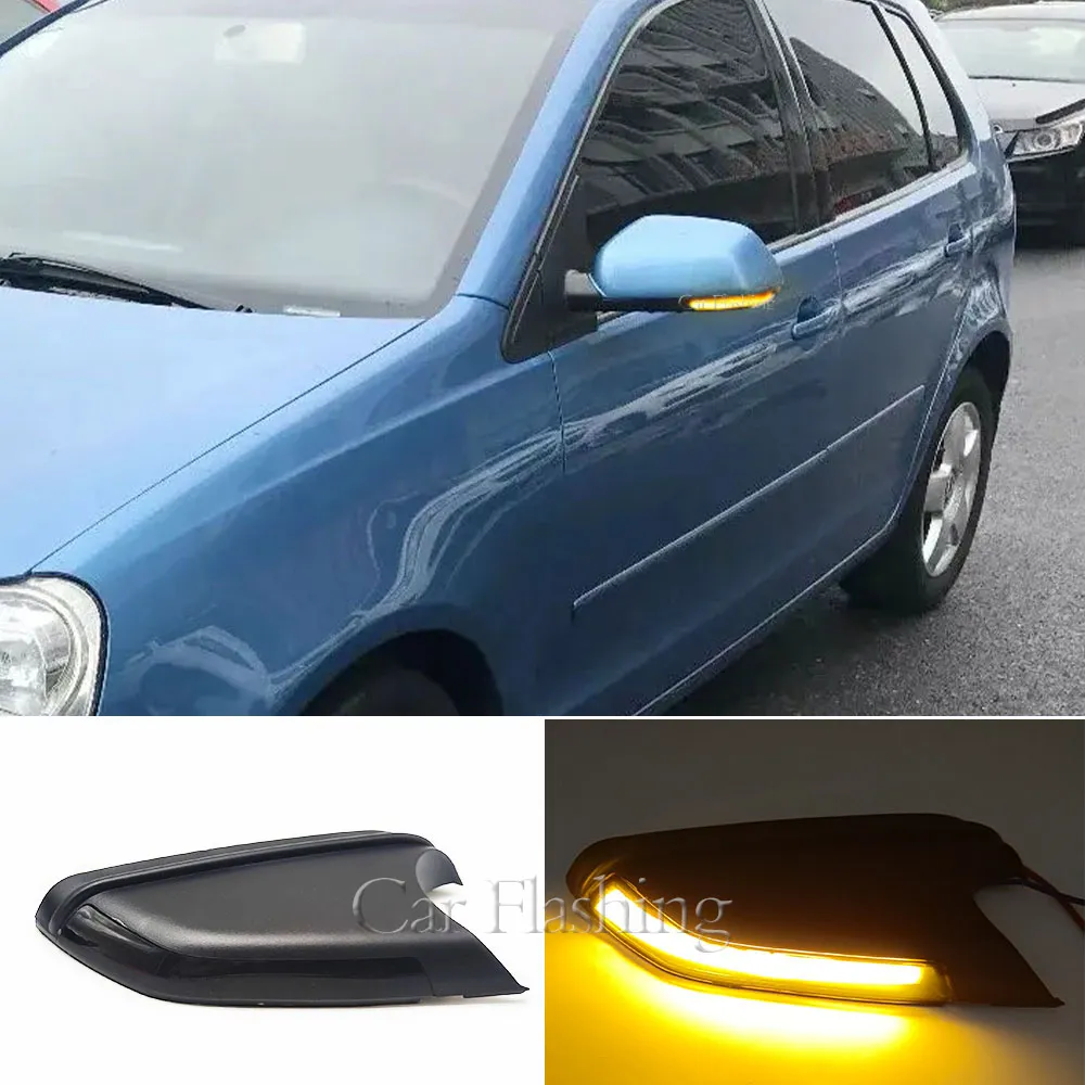 1セットLEDバックミラーインジケーターVW POLO MK4 9N 05-09のSkoda Octavia MK2 1Z 04-10のLEDバックミラーインジケーターライトダイナミックターンシグナル