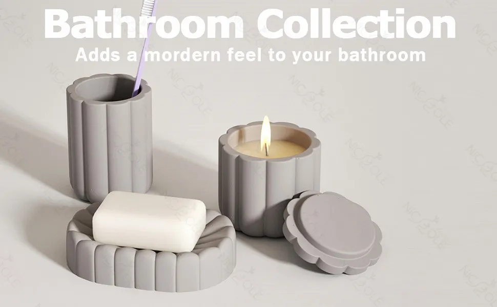 Moule Silicone Resine Epoxy, Moule Bougie Silicone, 2 Pièces