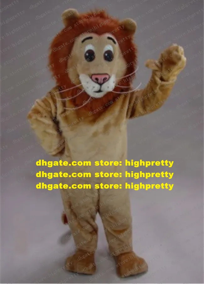 Jr.Lion Young Male Lion Mascot Costume Wild Animal Adult Cartoon Cartuon Carter Charache Charache Carder Trade Show Fair Open a Business ZZ7689