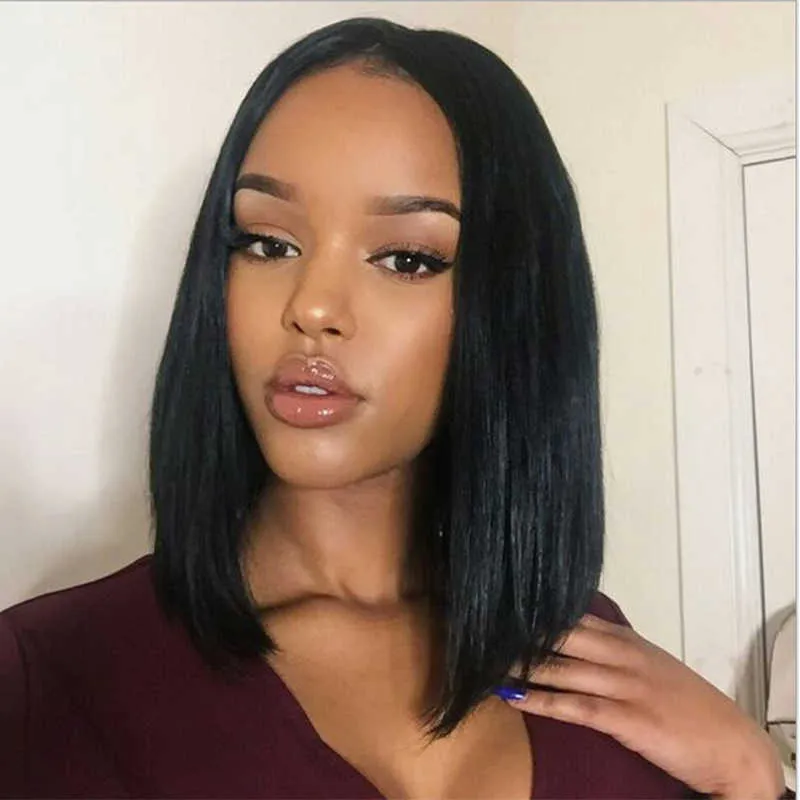 Hair Lace Wigs Wig Women's Middle Long Straight Hair Black Fashion