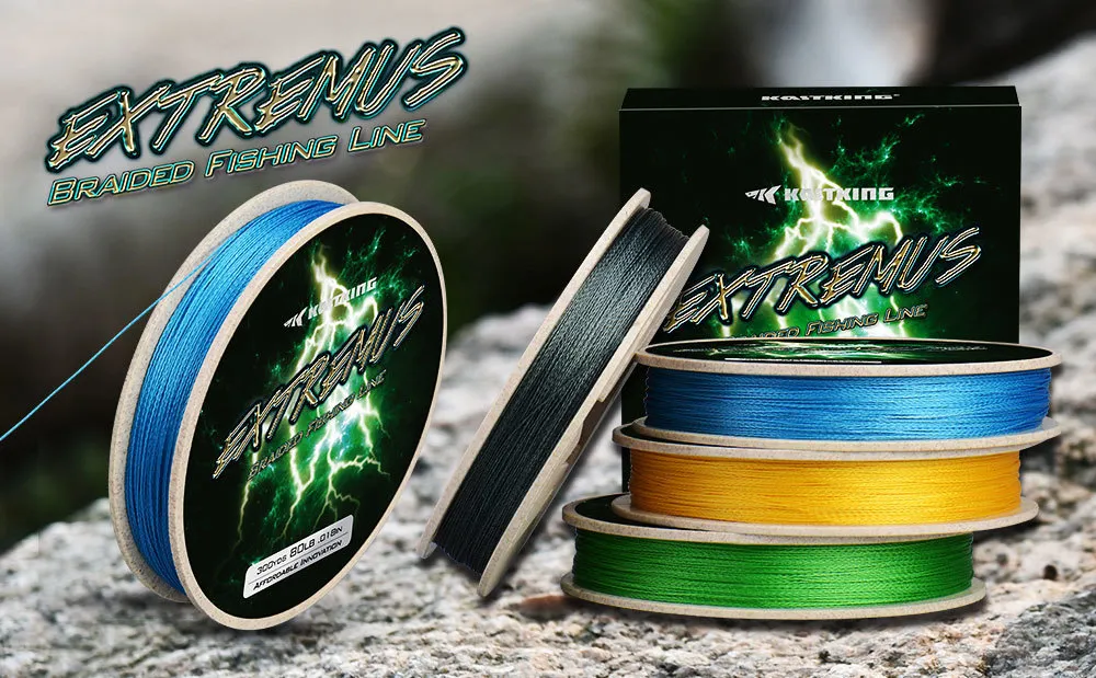 KastKing Extremus 274m/556m PE Best Braided Fishing Line Fishing Line  Durable 4 Strand, 6 80LB Strength, Multi Tuf Fiber, Strong Knot Strength  221107 From Ning07, $9.12