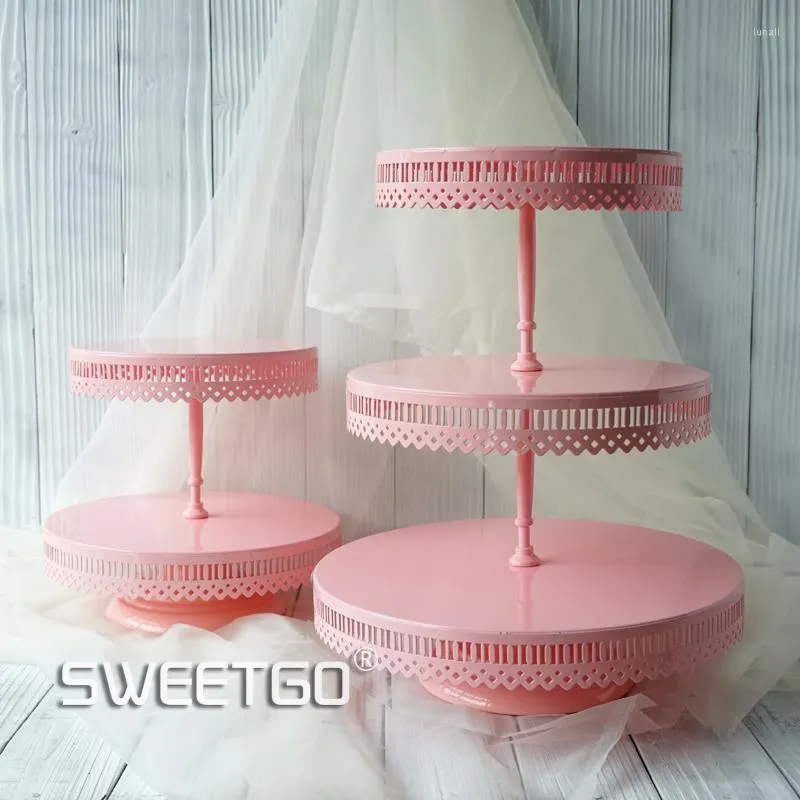 Herramientas para hornear, soporte de pastel de 2/3 niveles, Cupcake de Metal para postre, barra de dulces, accesorio para fiesta, evento, boda