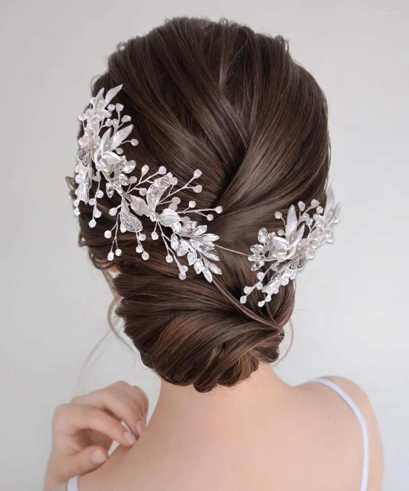 Headpieces Fascinator Hair Jewelry For Bride Rhinestone Bridal Headpiece Flower Accessories Women Crystal Headdresses
