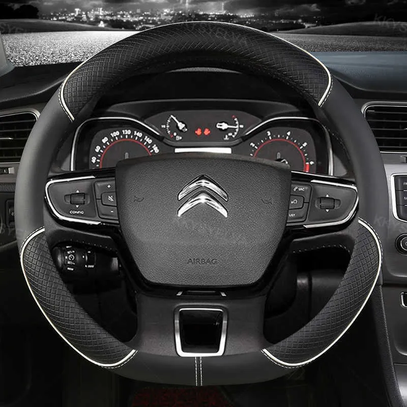 Steering Wheel Covers Car Steering Wheels Cover Leather 38cm 15 For Citroen  C2 C4L C5 C Elysee C Triomphe C1 C4 C3 XR C3 AIRCROSS Auto Accessories  T221108 From Wangcai008, $12.04