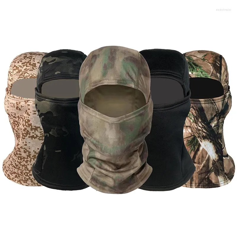 Bandanas Winter Warm Fleece Tactical Military Camouflage Balaclava Full Face Ski Scarf Cycling Cover Neck Head Warmer