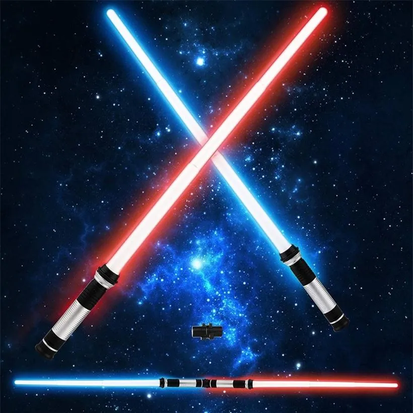 어린이를위한 2pcs 광선 검 장난감 세이버 Oyuncak Luminous Jedi Saber Laser Sword Light Up Flashing Lightstick 선물 레이저 소드 220630356p