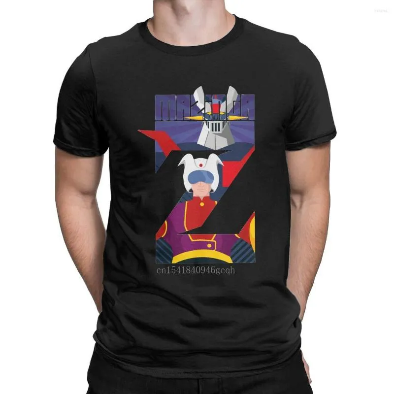 T-shirts pour hommes Mazinger Z Hommes Chemise Robot Vintage T-shirt à manches courtes T-shirt à col rond Pur coton Vêtements d'été