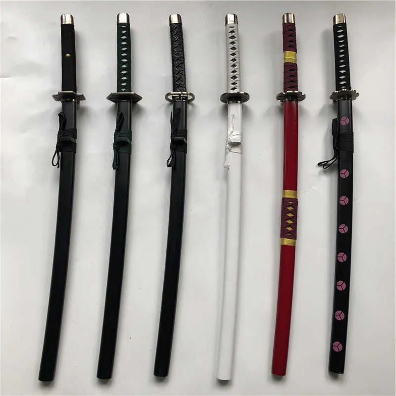 만화 피겨 애니메이션 코스프레 1 1 Wado Ichimonji Roronoa Zoro Sword 무기 무장 Katana Espada Wood Ninja Knake Samurai Sword Prop249H