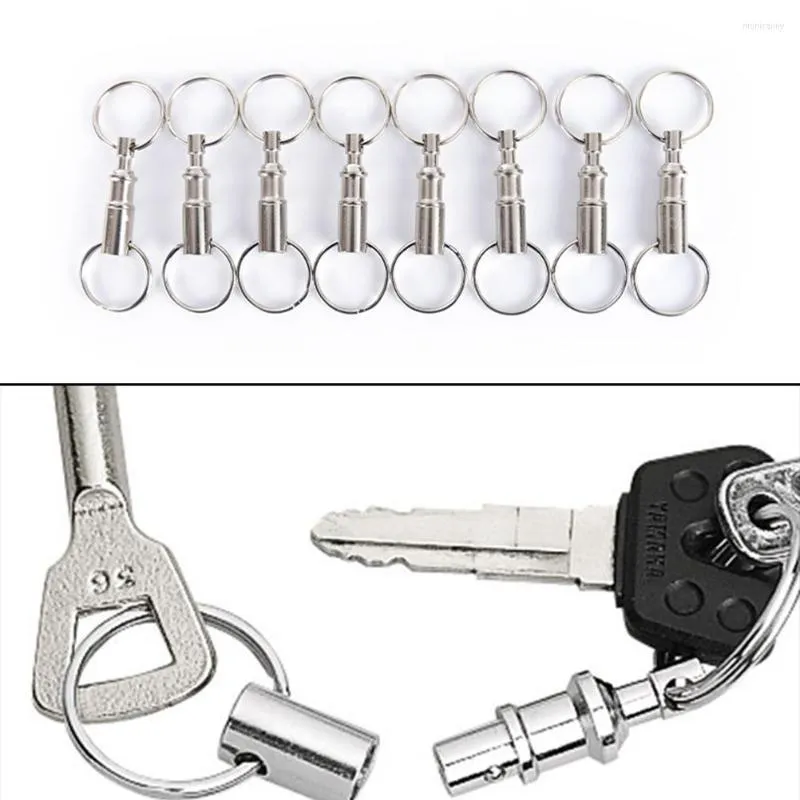 Keychains 3/5pcs Convenient Detachable Removable Pull Apart Quick Release Keychain Key Rings Snap Lock Holder High Quality