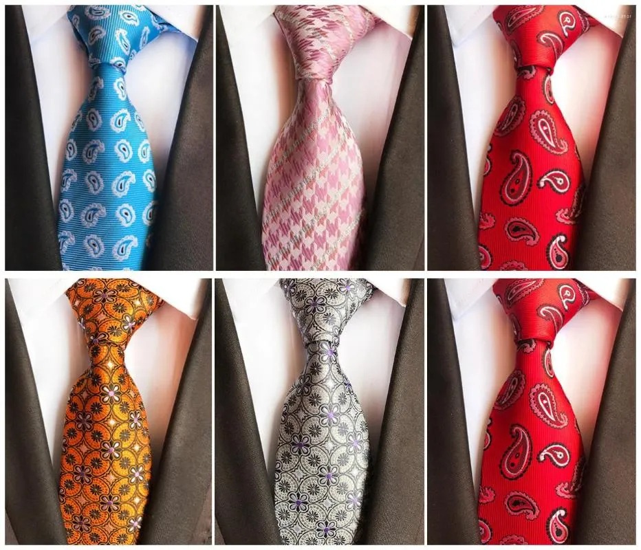 Bow Ties Simple Personality 8cm Fashion Business Office Accessories Tie 2022 Explosion Models High Quality Polyester Jacquard