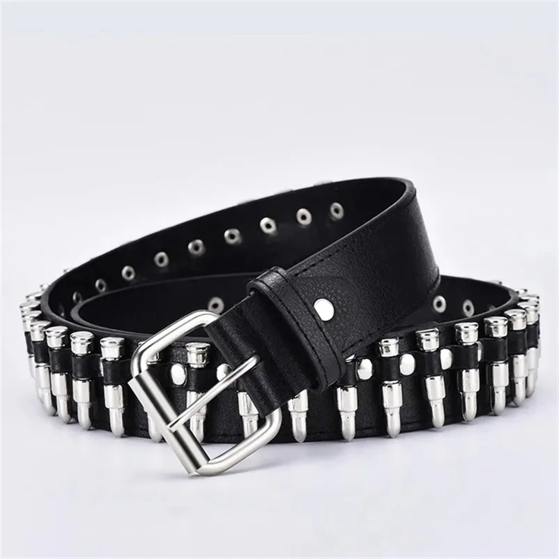 Cinture moda donna cintura punk in pelle rivetto cavo cintura di marca di lusso personalità rock selvaggio cintura regolabile giovane tendenza 221107