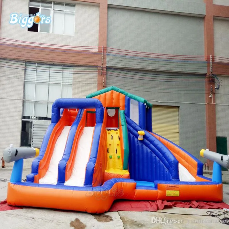 Publicidade infláveis ​​infláveis ​​a quente slides de água engraçada jogos de slides piscina combinada