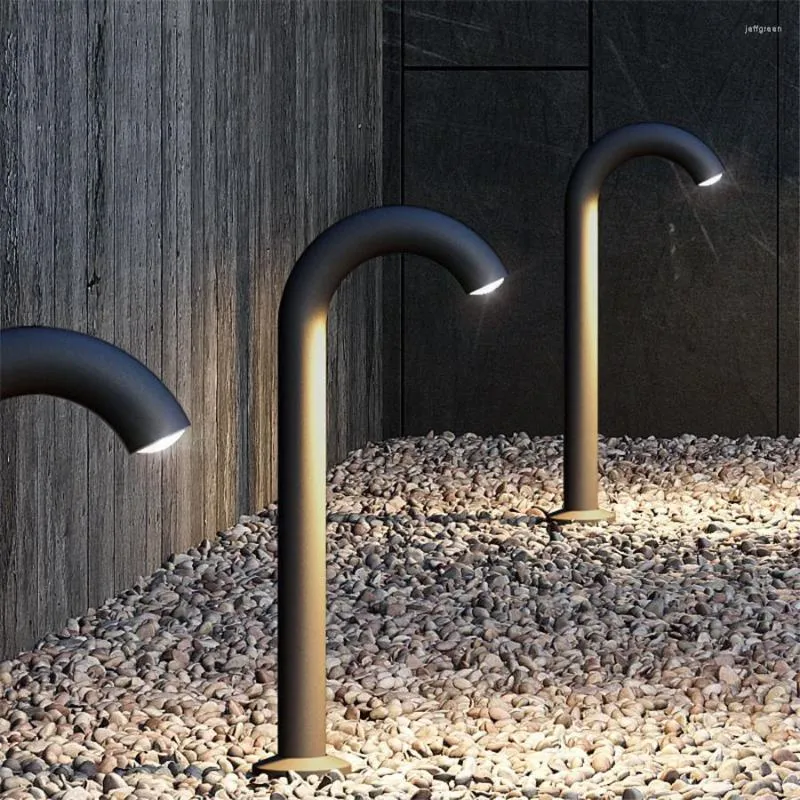 Lampada da giardino per esterni con rubinetto per acqua Villa Pathway Paesaggio Lampada da prato COB Faretto a LED Cortile Pilastro in alluminio impermeabile