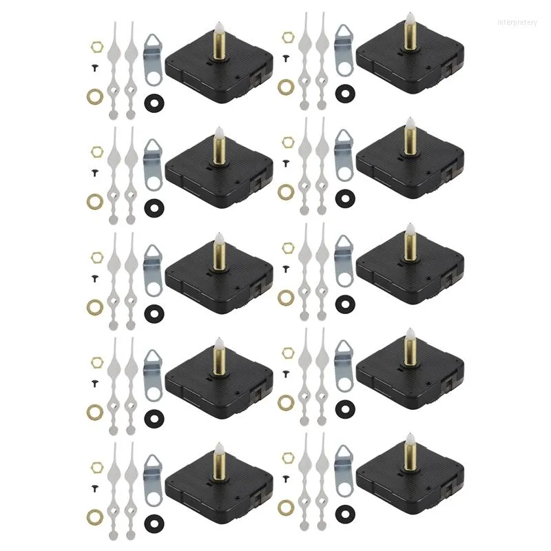 BEKIJK REPARATIEPAARS 10x lange spindel klok mechanisme beweging 3/5 inch maximale wijzerplaatdikte 1-1/ 10 totale aslengte